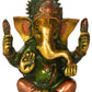 Brass Statue of Ganesha Granting Blessings 4 inches