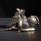 Small Decorated Nandi Idol | Brass and Stone 5 inches