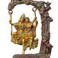 Handmade Brass Statue of Radha and Krishna Swinging Together 20 inches