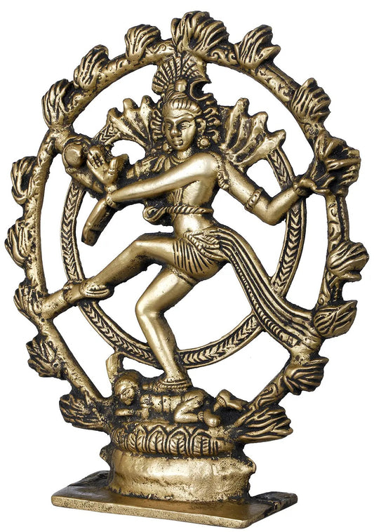 Nataraja Brass Murti | Handmade Lord Nataraja Idol 9 Inches