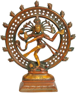 9" Nataraja Brass Sculpture | Handmade Brass Figurine 9 inches