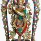 Brass Statue of Lord Krishna Playing the Flute 18 Inches