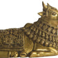 Handmade Natural Brass Statue of Nandi, the Vehicle of Lord Shiva 10 Inches