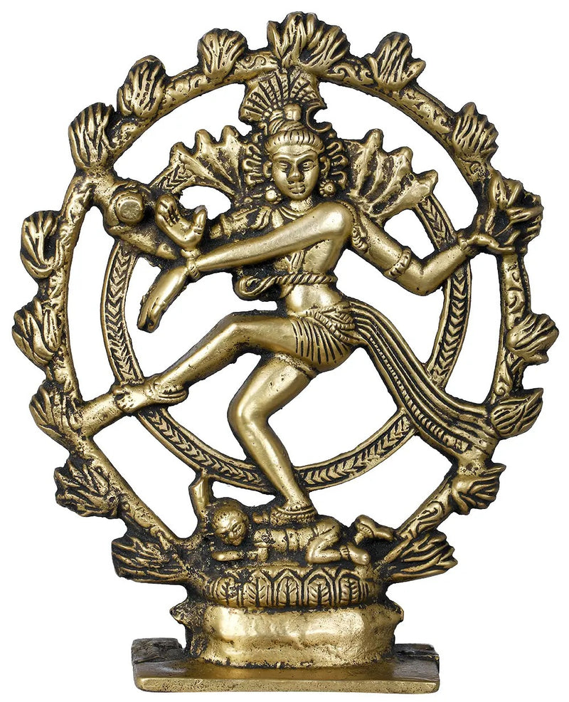 Nataraja Brass Murti | Handmade Lord Nataraja Idol 9 Inches