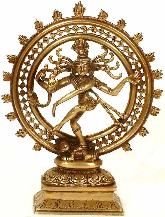 The Divine Dancer Nataraja Brass Sculpture | Handmade 11 Inches