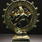 Handcrafted Green Patina Brass Idol of Lord Shiva as Nataraja 9 inches