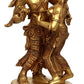 A Brass Sculpture Depicting Radha Moving Closer to Krishna 20 Inches