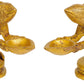 Handmade brass Ganesha's rat oil lamps (pair) 3 inches