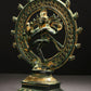 Handcrafted Green Patina Brass Idol of Lord Shiva as Nataraja 9 inches