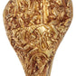 Brass Conch Featuring Images of Shiva, Parvati, and Ganesha 5 inches