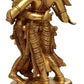 A Brass Sculpture Depicting Radha Moving Closer to Krishna 20 Inches