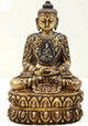 Small Brass Tibetan Buddhist Lord Buddha Idol in Dhyana Mudra 6 inches