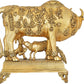 Handmade Brass Sculpture of the Cow, Abode of the Devagana 20 Inches