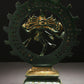 Handcrafted Green Patina Brass Idol of Lord Shiva as Nataraja 9 inches