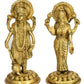 Handmade Brass Sculpture of Vishnu and Lakshmi 7 Inches