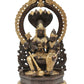 Handmade Brown Gold Brass Statue of Lord Vishnu with Goddess Lakshmi 10 INCHES