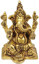 Brass Benevolent God Ganesha Small Statue 3 inches