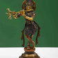 Amazing Double Chala Brass Statue of Lord Krishna Playing the Flute 12 inches