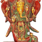 Brass Lord Ganesha Idol with an Elephant Head Backdrop 5 inches