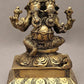 Brass Two-Headed Ganesha Statue 5 inches