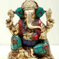 brass Seated Lord Ganesha 6 inches