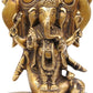 Brass Lord Ganesha Idol with an Elephant Head Backdrop 5 inches