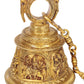 Brass Temple Hanging Bell with Images of Lord Shiva, Hanuman, Ganesha, Goddess Lakshmi, Durga and Radha Krishna| Handmade 7 inches