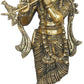 Handmade Brass Sculpture of Krishna, The Divine Flutist 14 inches