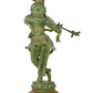 Antique green gold brass The Divine Flutist  56 cm