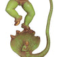 Green Chala Brass Statue Depicting Lord Krishna Vanquishing Kaliya 18 Inches