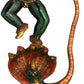 Henna Touch Brass Statue Depicting Lord Krishna Vanquishing Kaliya 18 Inches