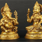 Brass pair of Lakshmi and Ganesha 8 inches