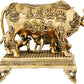 Handmade Brass Sculpture of the Belief: "All Gods Live in the Body of a Cow" 12 inches