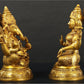 Brass pair of Lakshmi and Ganesha 8 inches