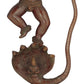 Double Chala Brass Statue Depicting Lord Krishna Vanquishing Kaliya 18 Inches