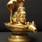 Small Brass Shivalinga Idol with Sheshnag | Handcrafted 4 inches