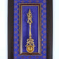 Wooden Framed Brass Ritual Spoon of Lord Krishna | Wall Hanging 17 Inches