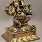 Brass Two-Headed Ganesha Statue 5 inches