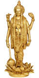 Brass Statue of Lord Vishnu - Sustainer of the Universe 12 inches