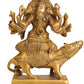 Brass Five Headed Lord Ganesha Seated on His Mount