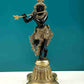 Black with natural Brass Statue of Lord Krishna on a High Pedestal 12 INCHES