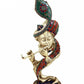 Brass Head of Lord Fluting Krishna with Inlay Work 20 Inches