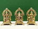 Brass Ganesha, Lakshmi and Saraswati , 8 inches