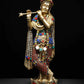 Lord Krishna Playing Flute on a Lotus Pedestal 17 Inches