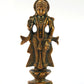 Small Antique Gold Brass Statue of Radha Ji | 5 inches