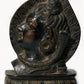 Small Lord Shiva Head on Leaf | Brass Statue 4 inches