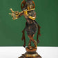 Amazing Double Chala Brass Statue of Lord Krishna Playing the Flute 12 inches