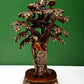 Brown with natural brass Krishna on a Tree with Radha Standing Beneath 12.5 cm