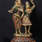 Krishna Playing the Flute with Radha Dancing | Fine Stone Work 24 Inches