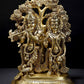 Brass Statue of Standing Radha and Krishna Under the Tree 13 Inches